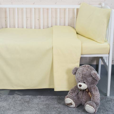 Постельное бельё для новорождённых (магазин) Детское постельное бельё (однотонное, цвет желтый)