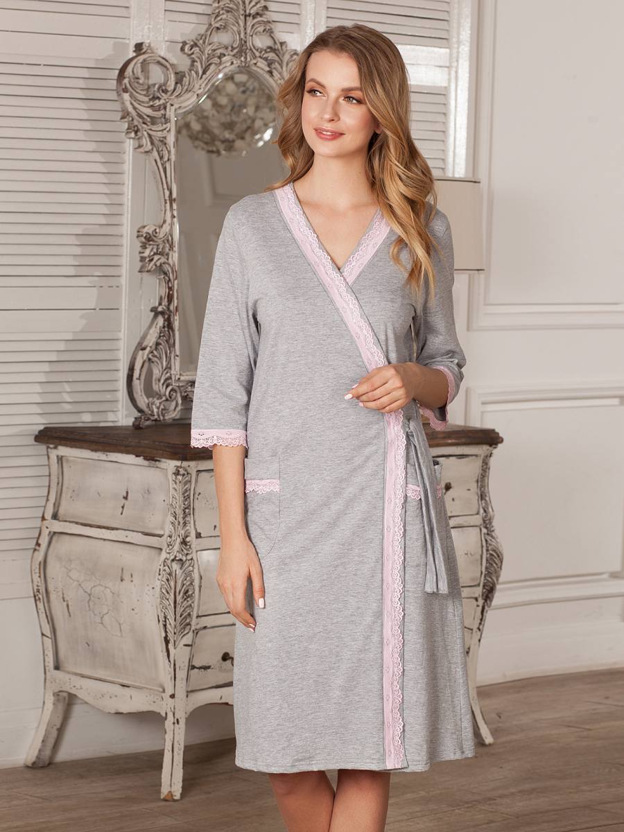 Халат для беременных «Марта» (серый) — магазин dt-37.ru