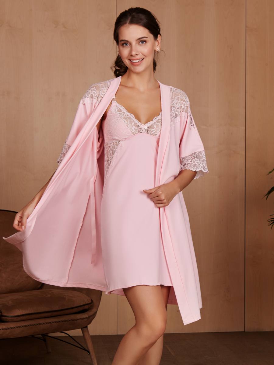 Комплект для беременных и кормящих «Изабель» розовый — магазин dt-37.ru