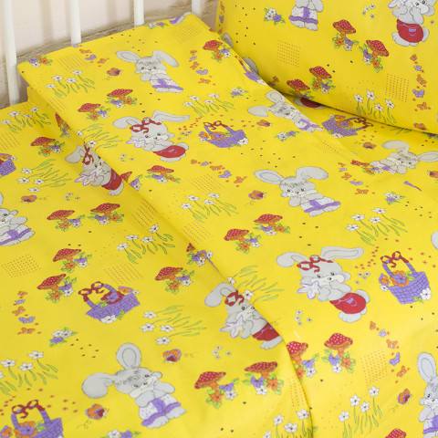 Детское постельное бельё «Лесная сказка» (цвет желтый) — магазин dt-37.ru