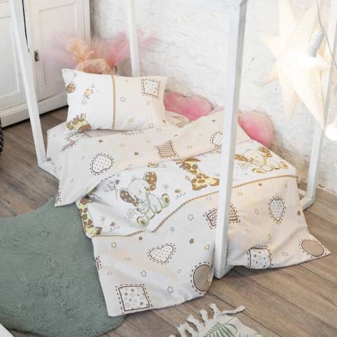 Набор постельного белья в детскую кроватку «Африка» (бежевый) — магазин dt-37.ru