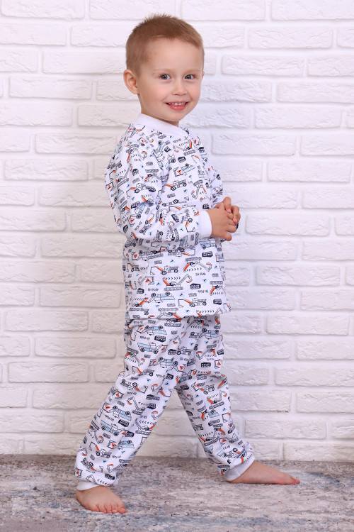Тёплая пижама для мальчиков (микс, футер с начёсом) — магазин dt-37.ru