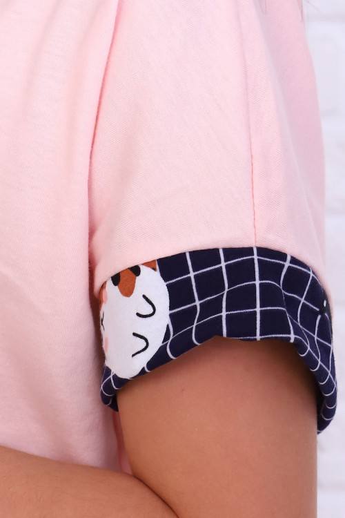 Пижама с шортами «Мой котик» (кулирка) — магазин dt-37.ru