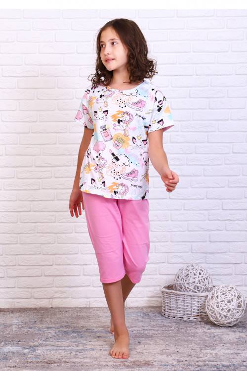 Пижама для девочек «Милашка» (кулирка) — магазин dt-37.ru