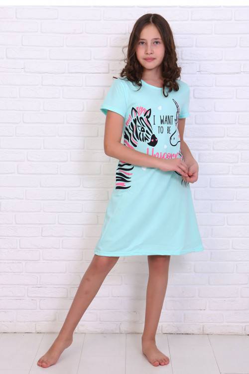 Ночная сорочка для девочек «Ксюша» (интерлок) — магазин dt-37.ru
