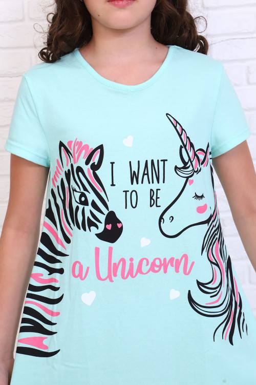 Ночная сорочка для девочек «Ксюша» (интерлок) — магазин dt-37.ru