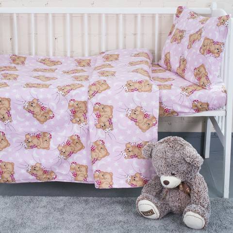 Постельное бельё для новорождённых (магазин) Детское постельное бельё «Соня» (цвет розовый)