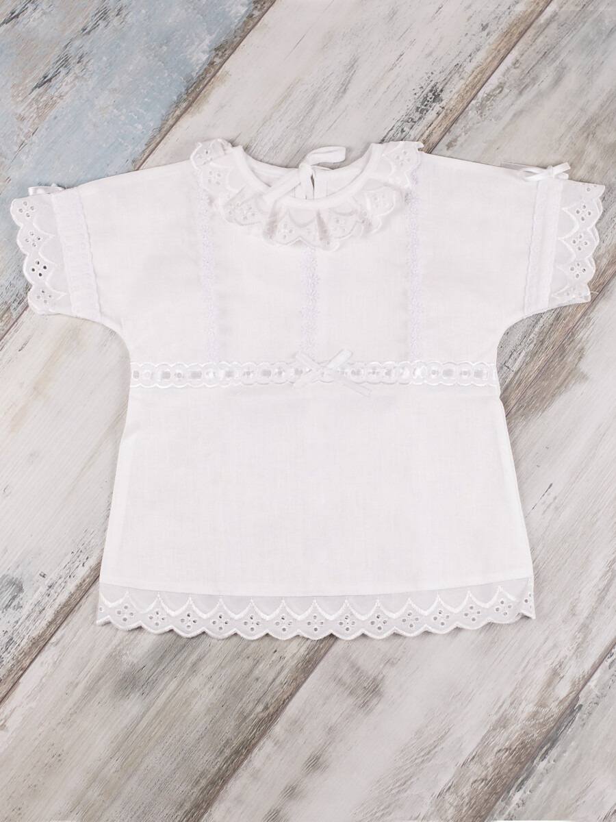 Крестильные комплекты для новорождённых (магазин) Рубашка крестильная модель1 (ситец)