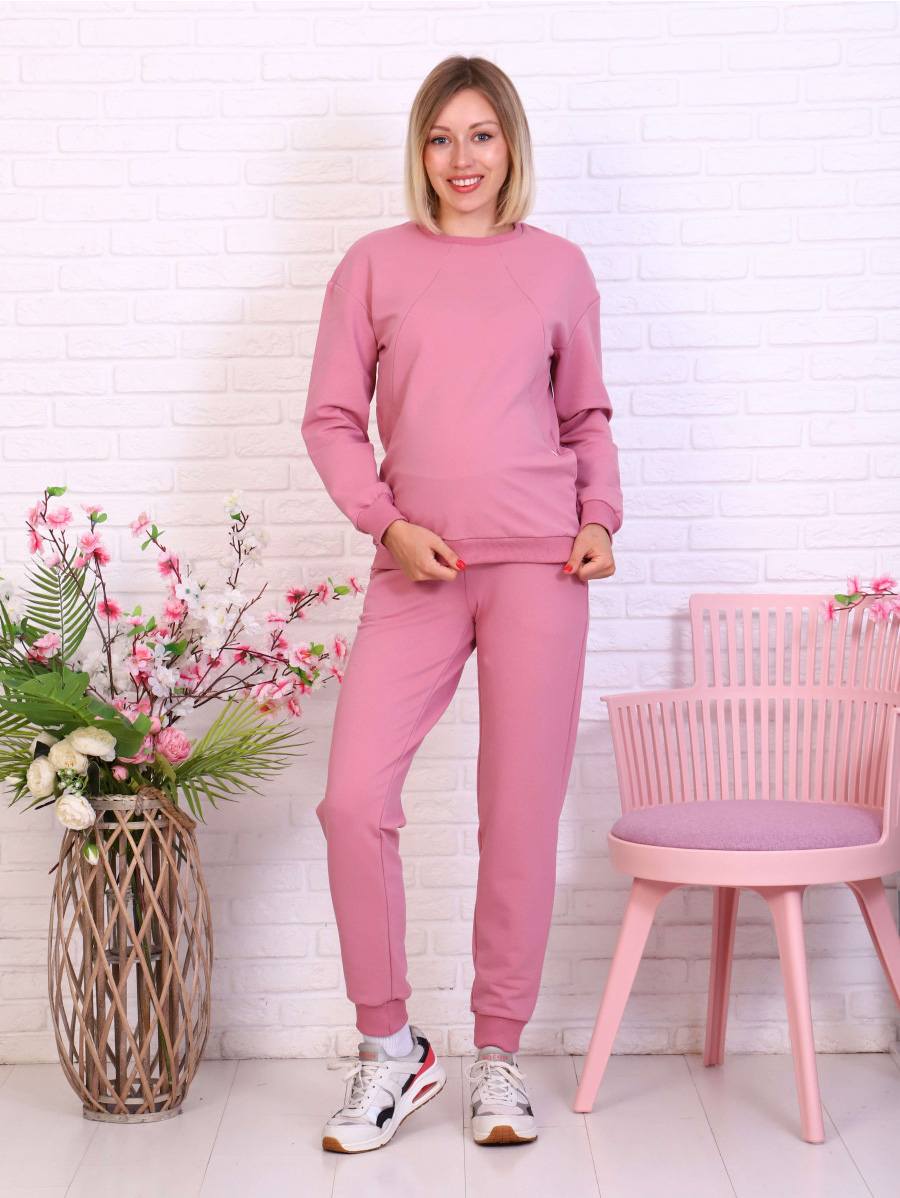 Костюм для беременных «Футер» (розовый) — магазин dt-37.ru